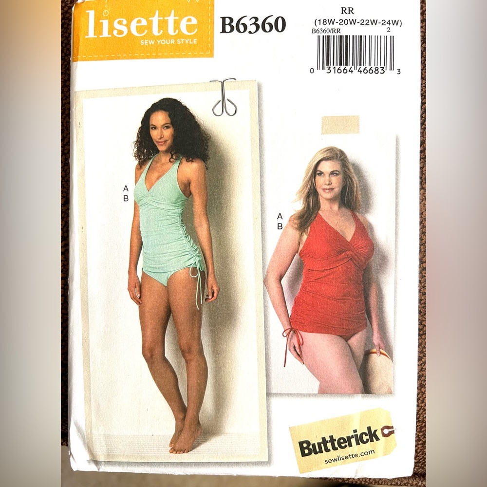 Butterick Sewing Pattern 6360, Women's Swimsuit Sewing Pattern